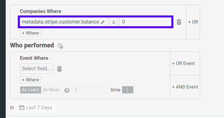 Specifying a filter in Companies screen