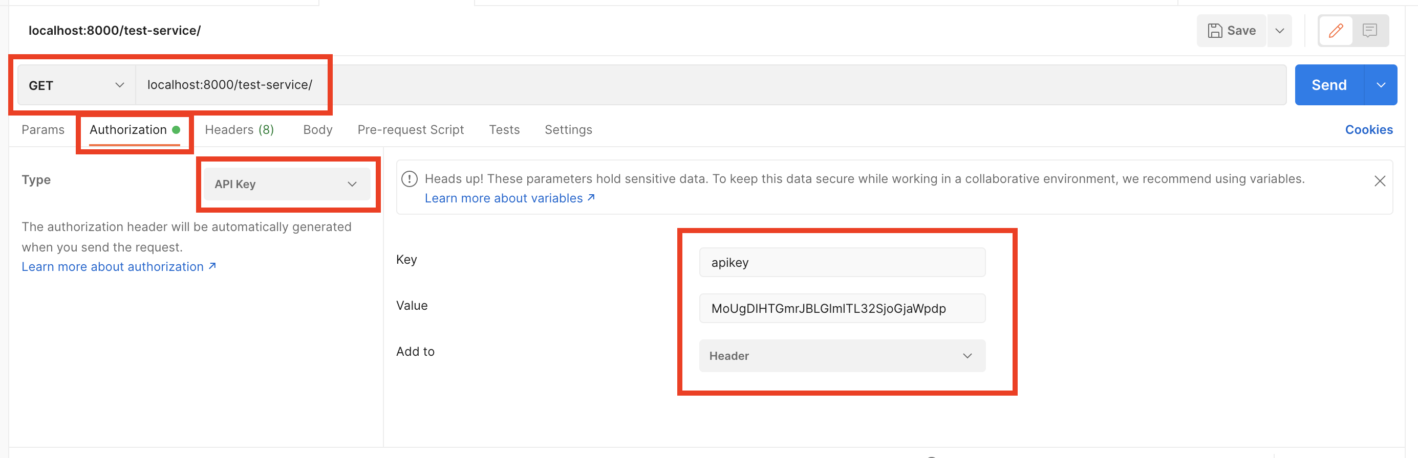 Add details into Postman