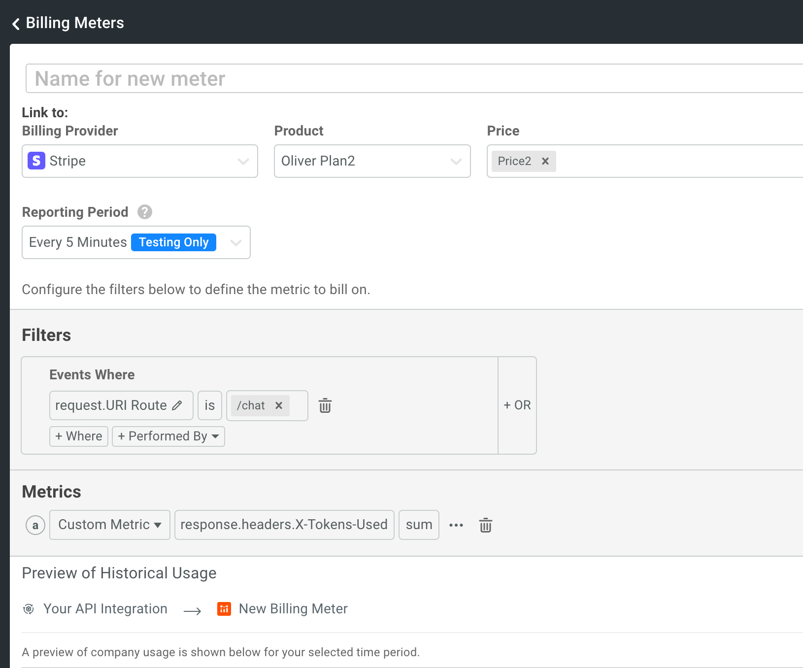 Create Billing Meter