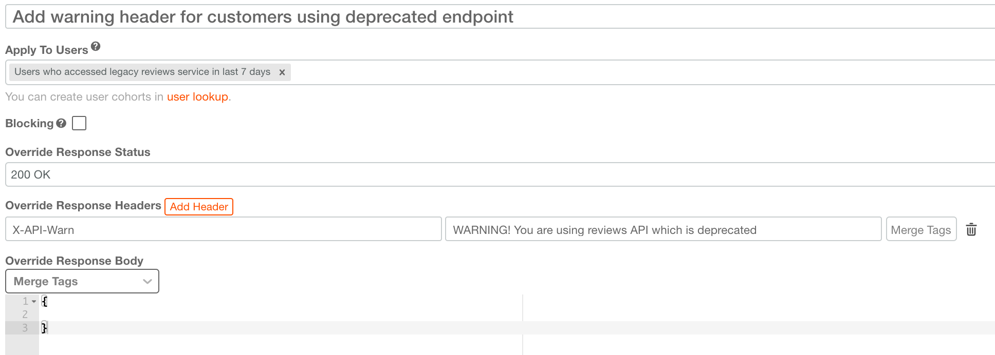 Add deprecation X-API-Warn HTTP Header